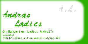 andras ladics business card